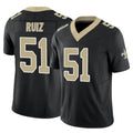 Vanessashop NO.Saints #51 Cesar Ruiz Player Black Limited Vapor F.U.S.E. Home Game Stitched Jerseys
