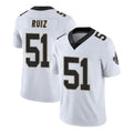 Vanessashop NO.Saints #51 Cesar Ruiz Player White Limited Vapor Untouchable Home Game Stitched Jerseys