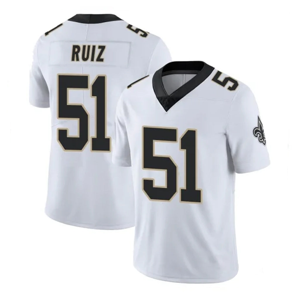 Vanessashop NO.Saints #51 Cesar Ruiz Player White Limited Vapor Untouchable Home Game Stitched Jerseys