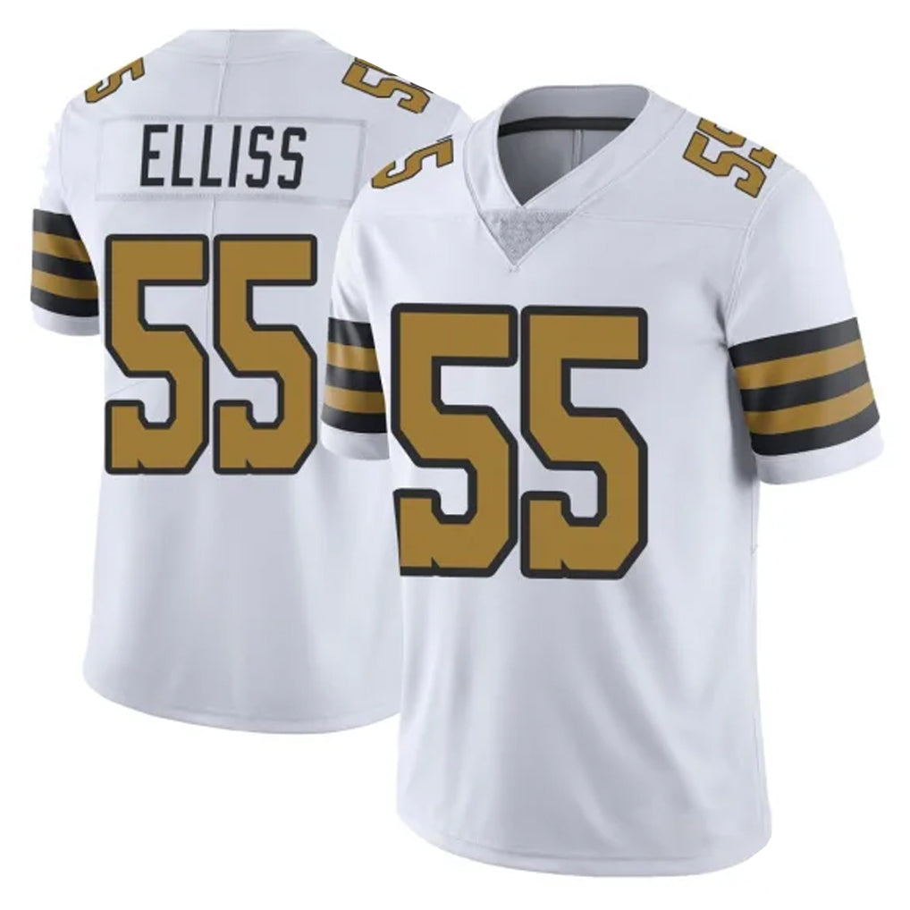 Vanessashop NO.Saints #55 Kaden Elliss Player White Limited Color Rush Home Game Stitched Jerseys