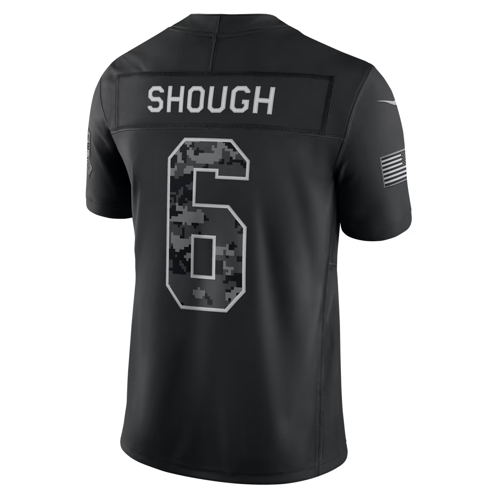 vanessashop NO.Saints #6 Tyler Shough Black 2026 Salute to Service Stitched Limited Jersey