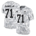 Vanessashop NO.Saints #71 Kelvin Banks Jr. Player Arctic Camo Salute To Service Limited Game Stitched Jerseys