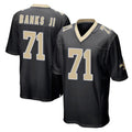 Vanessashop NO.Saints #71 Kelvin Banks Jr. Player Black Home Game Stitched Jerseys