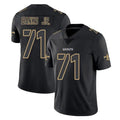 Vanessashop NO.Saints #71 Kelvin Banks Jr. Player Black Impact Limited Home Game Stitched Jerseys