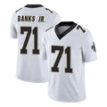 Vanessashop NO.Saints #71 Kelvin Banks Jr. Player White Limited Vapor Untouchable Home Game Stitched Jerseys
