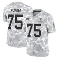 Vanessashop NO.Saints #75 Taliese Fuaga Player Arctic Camo Salute To Service Limited Game Stitched Jerseys