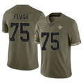Vanessashop NO.Saints #75 Taliese Fuaga Player Olive Salute To Service Limited Stitched Jerseys