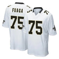 Vanessashop NO.Saints #75 Taliese Fuaga Player White Home Game Stitched Jerseys