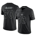 Vanessashop NO.Saints #78 Erik McCoy Player Black Limited Reflective Home Game Stitched Jerseys