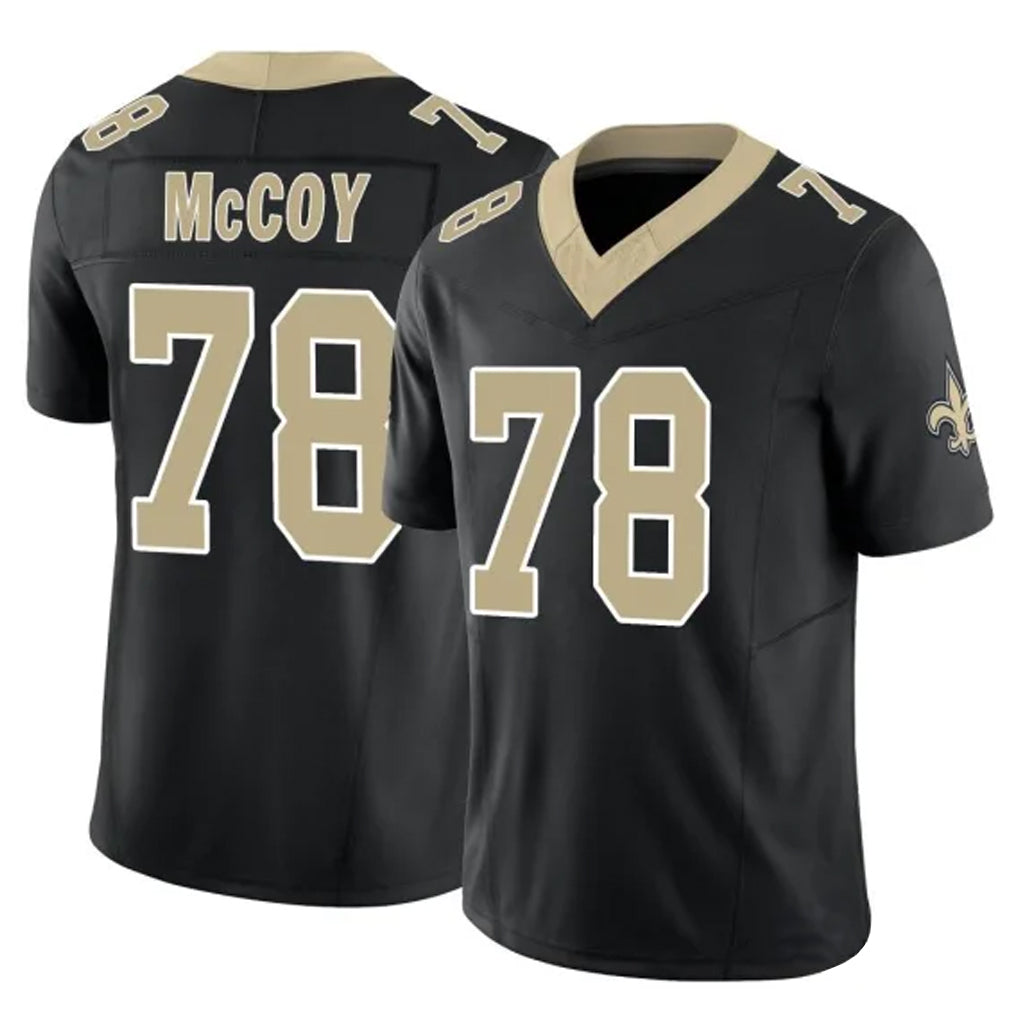 Vanessashop NO.Saints #78 Erik McCoy Player Black Limited Vapor F.U.S.E. Home Game Stitched Jerseys