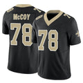 Vanessashop NO.Saints #78 Erik McCoy Player Black Limited Vapor F.U.S.E. Home Game Stitched Jerseys