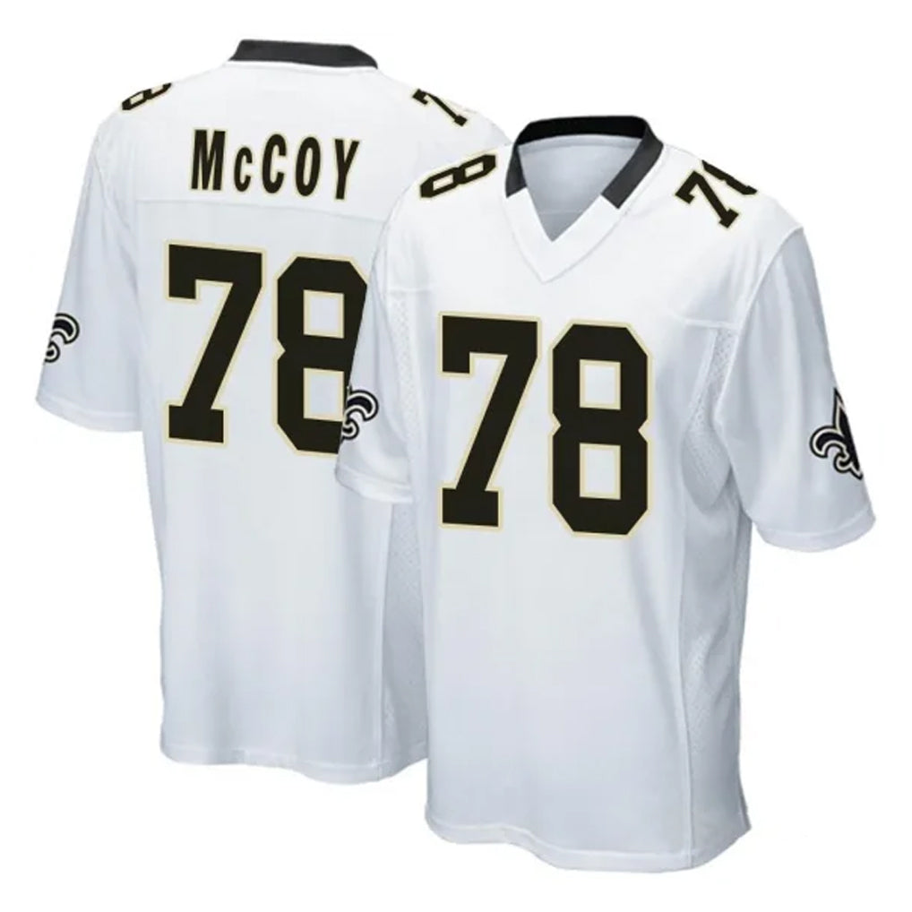 Vanessashop NO.Saints #78 Erik McCoy Player White Home Game Stitched Jerseys