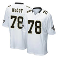 Vanessashop NO.Saints #78 Erik McCoy Player White Home Game Stitched Jerseys