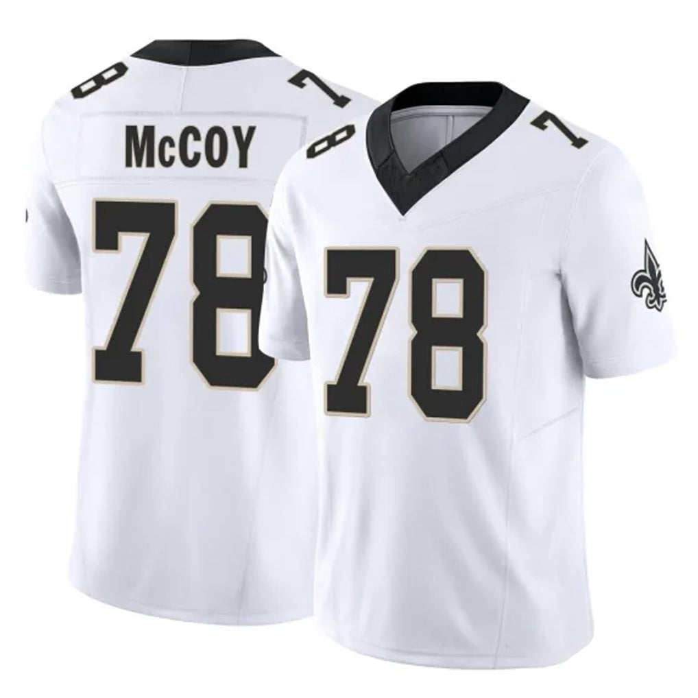 Vanessashop NO.Saints #78 Erik McCoy Player White Limited Vapor F.U.S.E. Home Game Stitched Jerseys