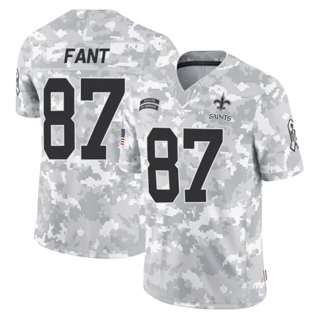 Vanessashop NO.Saints #87 Noah Fant Player Arctic Camo Salute To Service Limited Game Stitched Jerseys