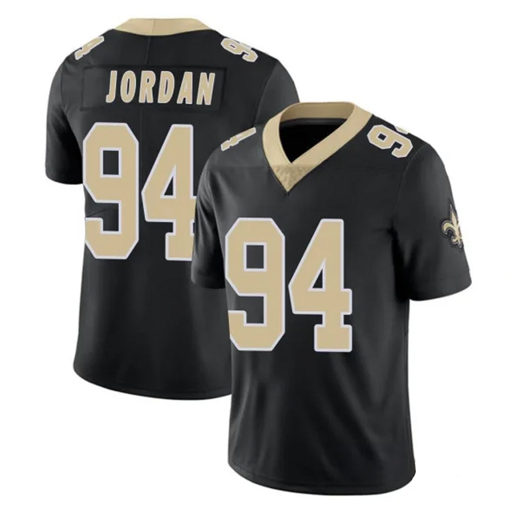 Vanessashop NO.Saints #94 Cameron Jordan Player Black Limited Vapor Untouchable Home Game Stitched Jerseys
