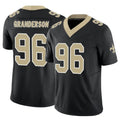 Vanessashop NO.Saints #96 Carl Granderson Player Black Limited Vapor F.U.S.E. Home Game Stitched Jerseys