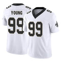 Vanessashop NO.Saints #99 Chase Young Player White Limited Vapor F.U.S.E. Home Game Stitched Jerseys