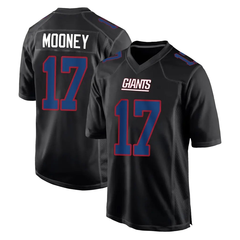 Vanessashop NY.Giants #17 Darnell Mooney Player Carbon Fashion Limited Home Game Stitched Jerseys