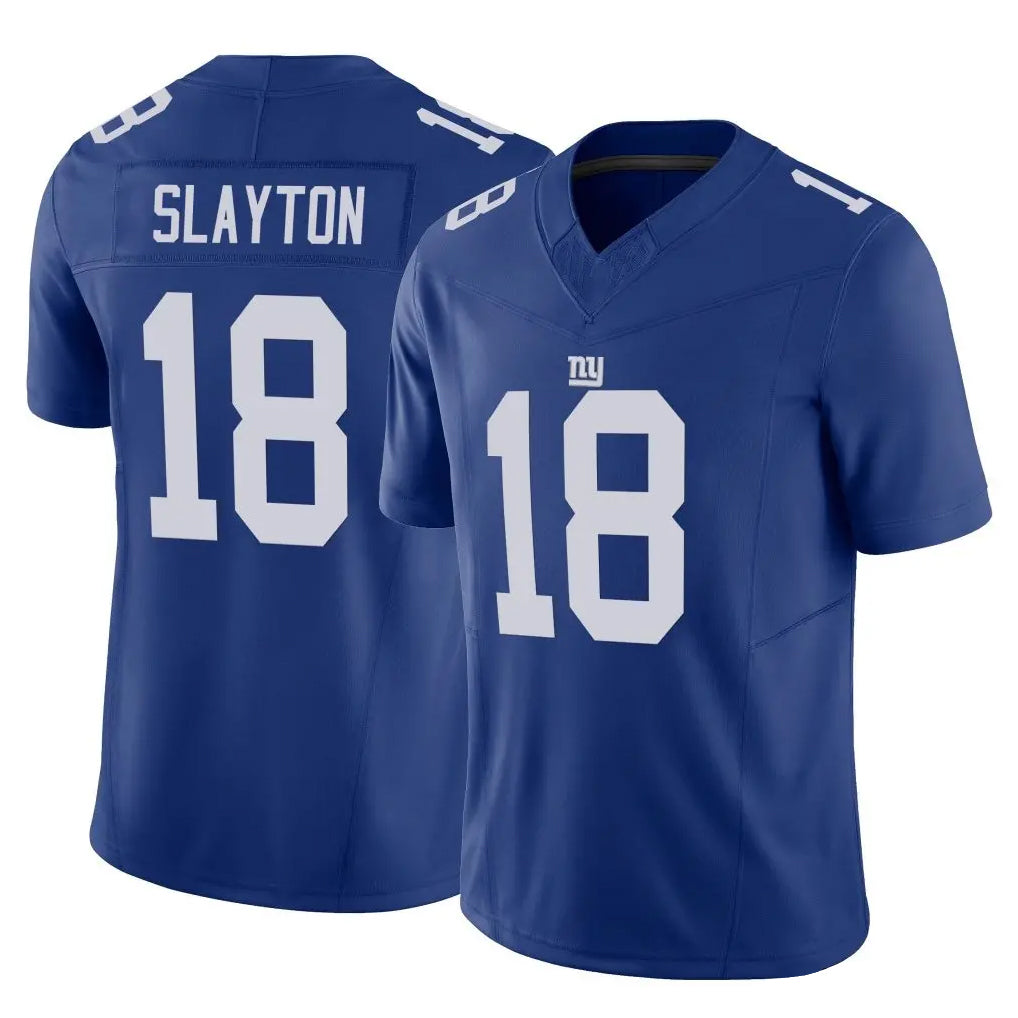 Vanessashop NY.Giants #18 Darius Slayton Player Royal Limited Vapor F.U.S.E. Home Game Stitched Jerseys