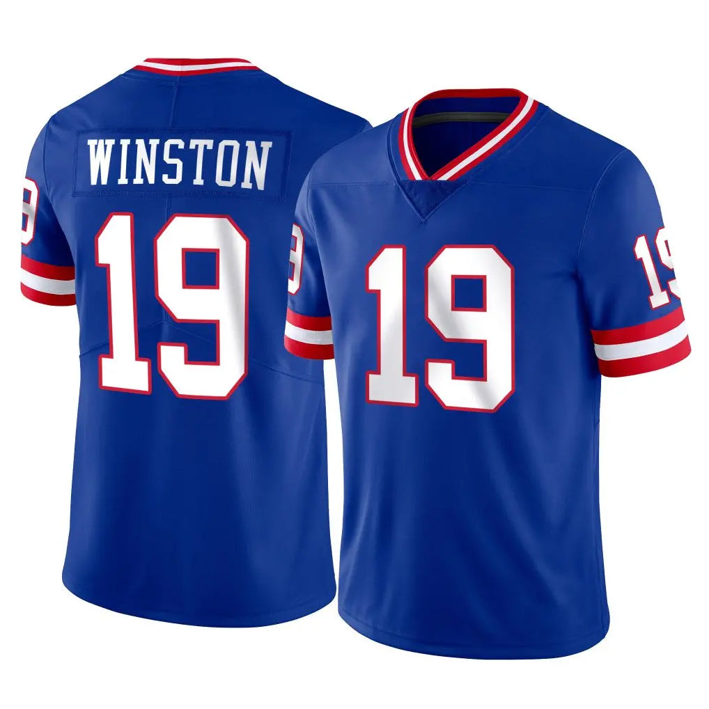 Vanessashop NY.Giants #19 Jameis Winston Player Royal Classic Vapor Home Game Stitched Jerseys