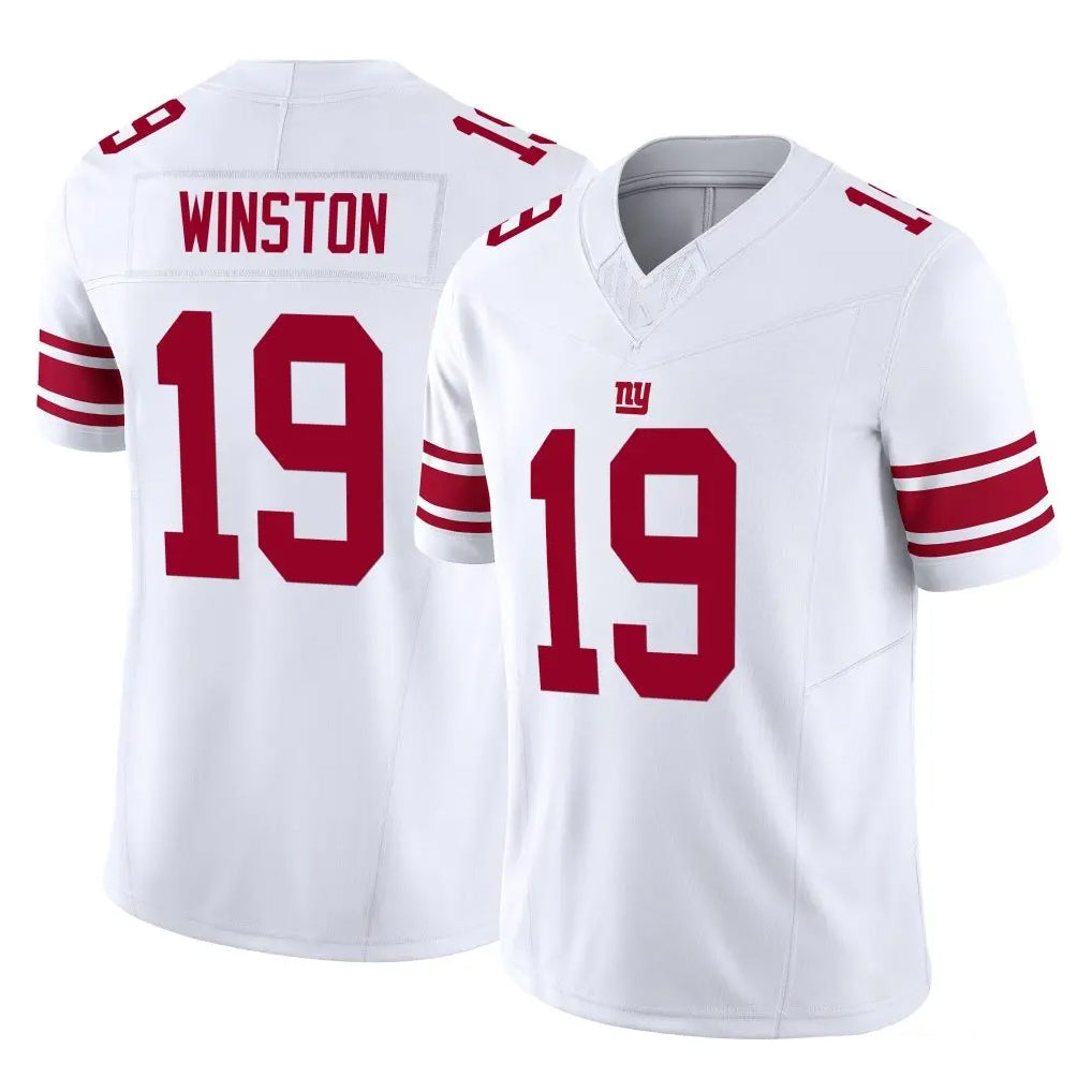 Vanessashop NY.Giants #19 Jameis Winston Player White Limited Vapor F.U.S.E. Home Game Stitched Jerseys