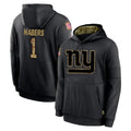 Vanessashop NY.Giants #1 Malik Nabers Player Black Salute to Service Hoodies Limited Game Stitched Jerseys