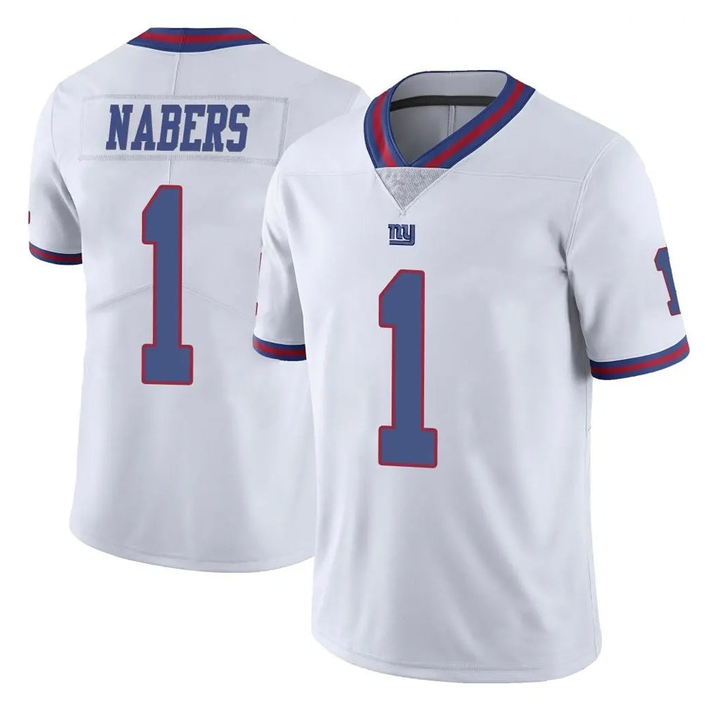 Vanessashop NY.Giants #1 Malik Nabers Player White Color Rush Home Game Stitched Jerseys