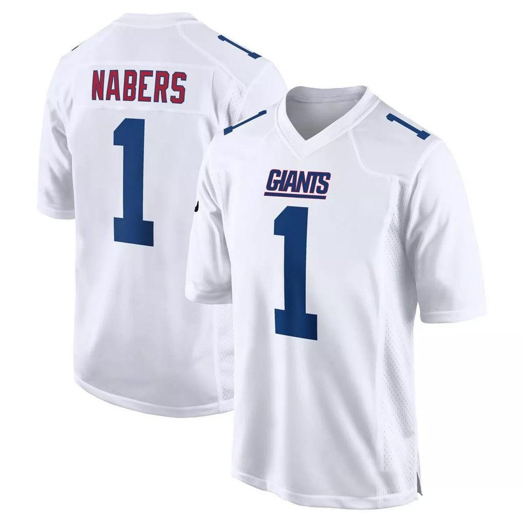 Vanessashop NY.Giants #1 Malik Nabers Player White Fashion Limited Home Game Stitched Jerseys