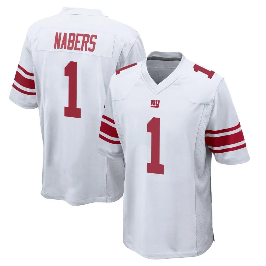 Vanessashop NY.Giants #1 Malik Nabers Player White Home Game Stitched Jerseys