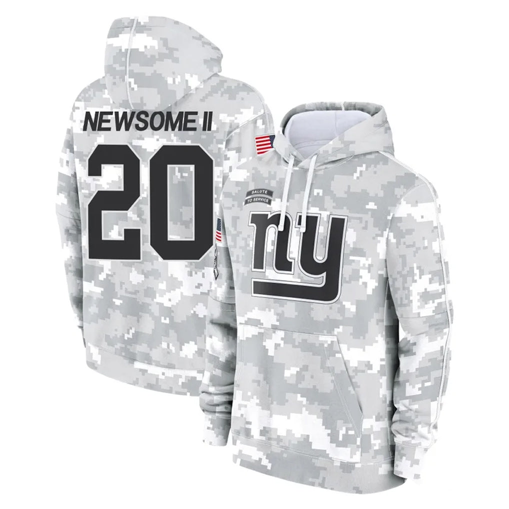 Vanessashop NY.Giants #20 Greg Newsome II Player Arctic Camo Salute to Service Pullover Hoodies Limited Game Stitched Jerseys