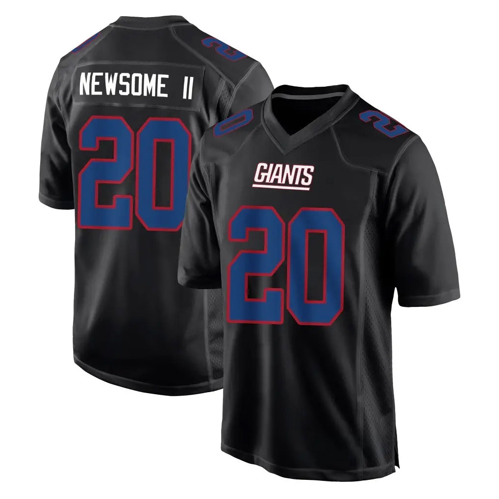 Vanessashop NY.Giants #20 Greg Newsome II Player Carbon Fashion Limited Home Game Stitched Jerseys