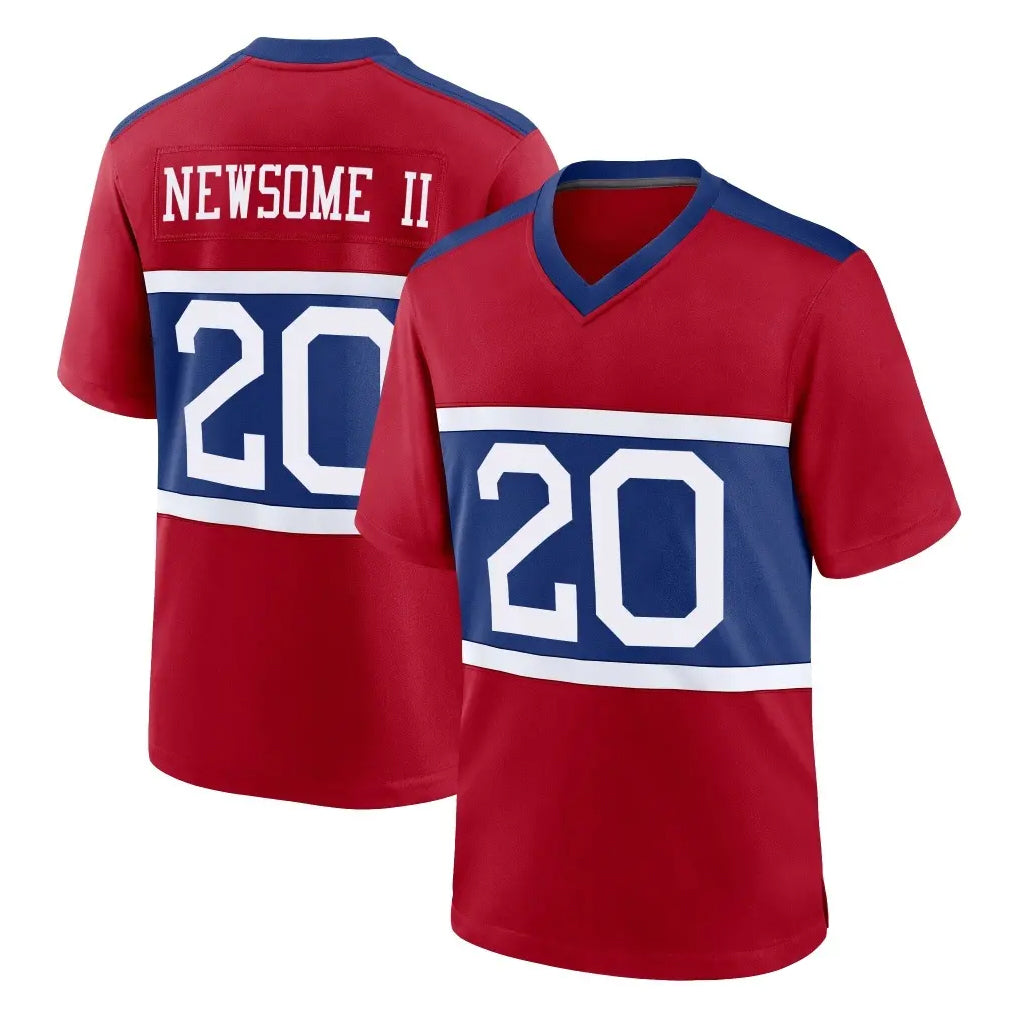 Vanessashop NY.Giants #20 Greg Newsome II Player Red Century Home Game Stitched Jerseys