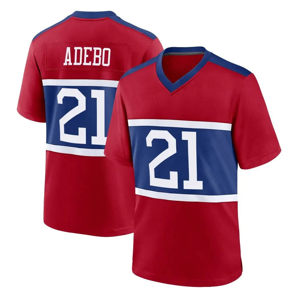 Vanessashop NY.Giants #21 Paulson Adebo Player Red Century Home Game Stitched Jerseys