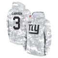 Vanessashop NY.Giants #3 Abdul Carter Player Arctic Camo Salute to Service Pullover Hoodies Limited Game Stitched Jerseys
