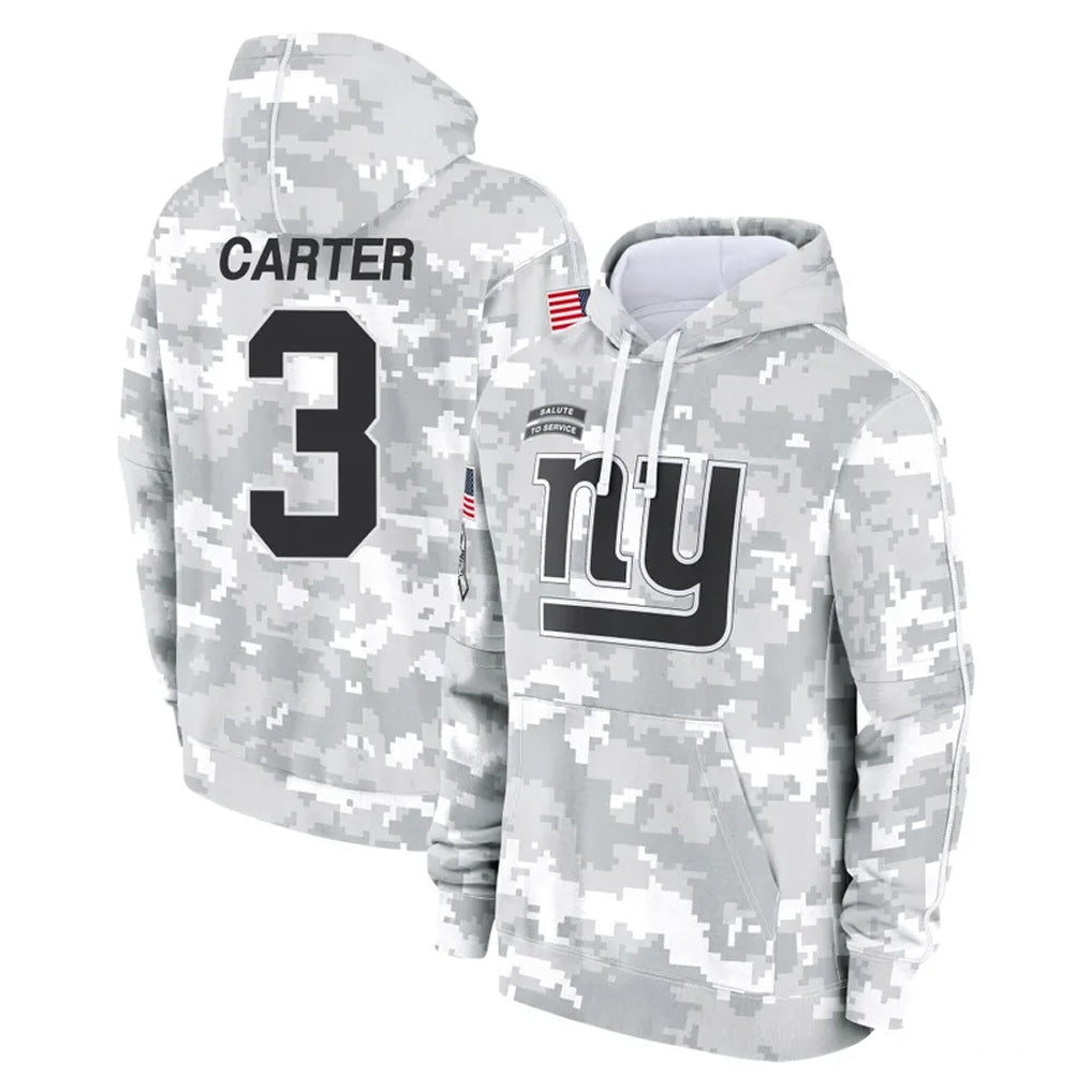Vanessashop NY.Giants #3 Abdul Carter Player Arctic Camo Salute to Service Pullover Hoodies Limited Game Stitched Jerseys