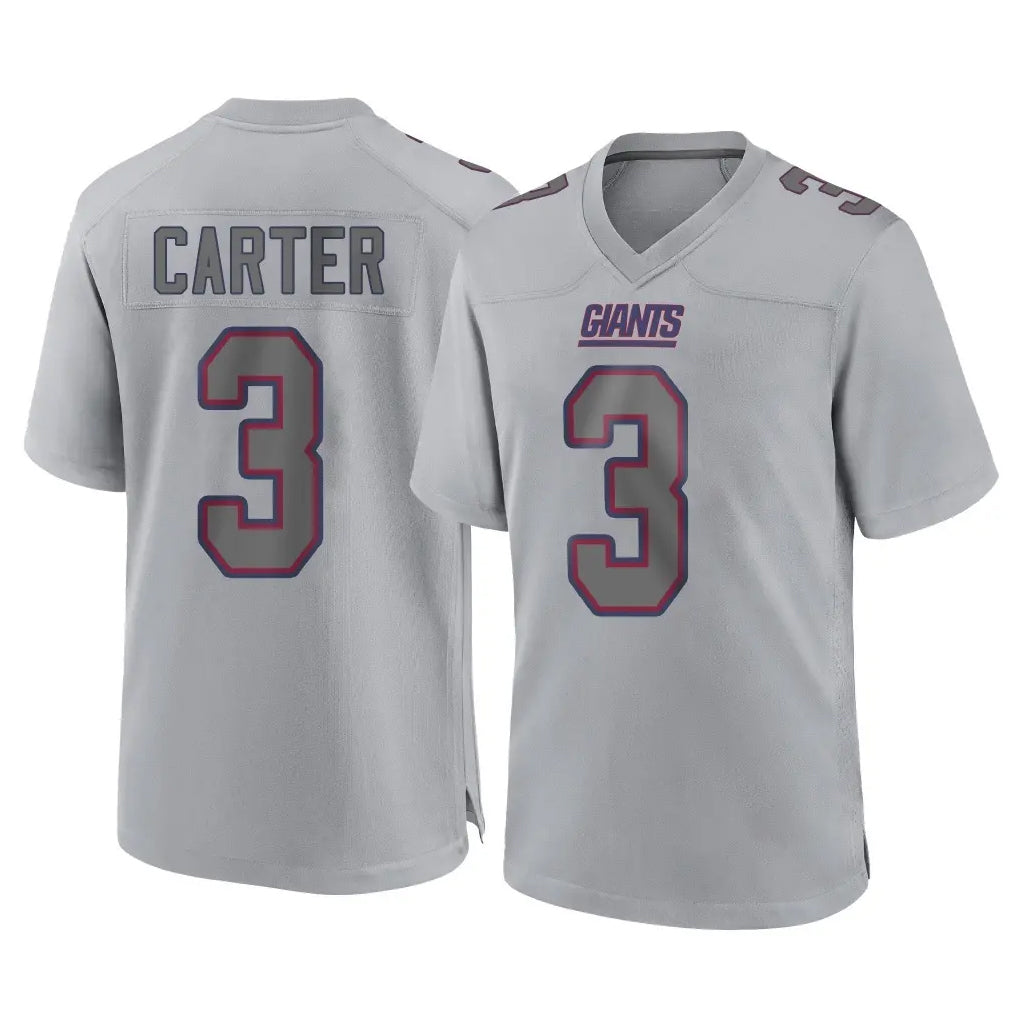 Vanessashop NY.Giants #3 Abdul Carter Player Gray Atmosphere Fashion Limited Game Stitched Jerseys