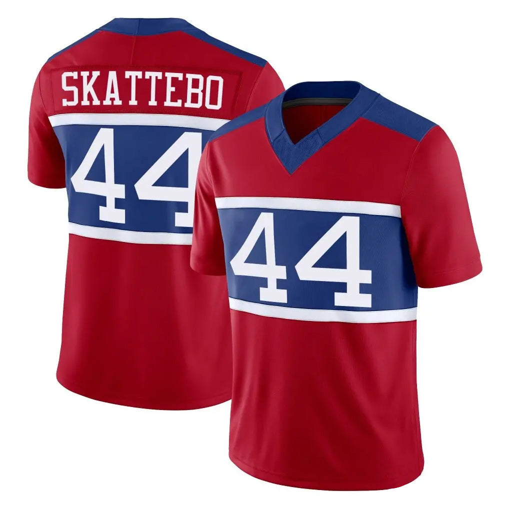 Vanessashop NY.Giants #44 Cam Skattebo Player Red Century Vapor F.U.S.E. Home Game Stitched Jerseys