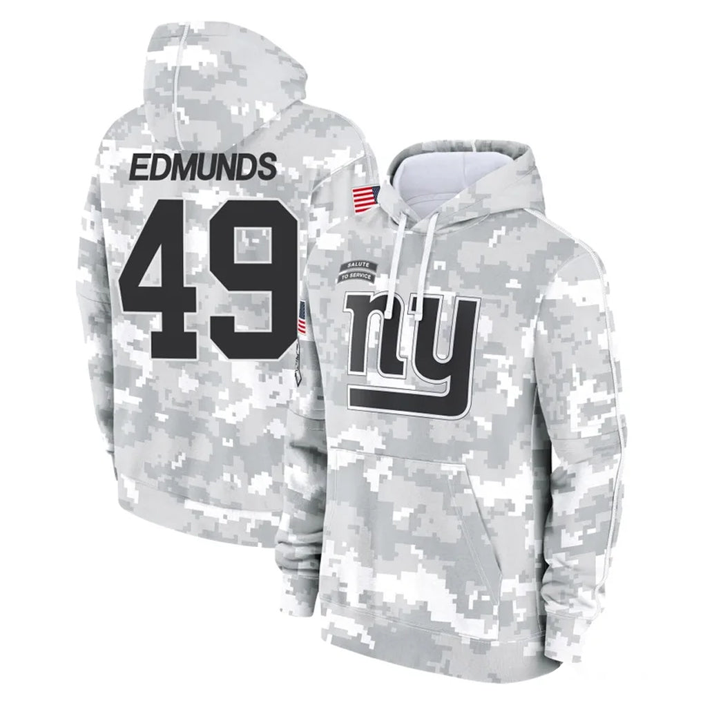 Vanessashop NY.Giants #49 Tremaine Edmunds Player Arctic Camo Salute to Service Pullover Hoodies Limited Game Stitched Jerseys