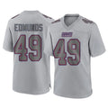 Vanessashop NY.Giants #49 Tremaine Edmunds Player Gray Atmosphere Fashion Limited Game Stitched Jerseys