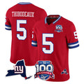 Vanessashop NY.Giants #5 Kayvon Thibodeaux Player Red 100th Season & State Patch Vapor Limited Home Game Stitched Jerseys