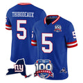 Vanessashop NY.Giants #5 Kayvon Thibodeaux Player Royal 100th Season & State Patch Vapor Limited Home Game Stitched Jerseys