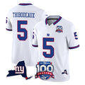 Vanessashop NY.Giants #5 Kayvon Thibodeaux Player White 100th Season & State Patch Vapor Limited Home Game Stitched Jerseys