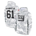 Vanessashop NY.Giants #61 John Michael Schmitz Jr. Player Arctic Camo Salute to Service Pullover Hoodies Limited Game Stitched Jerseys