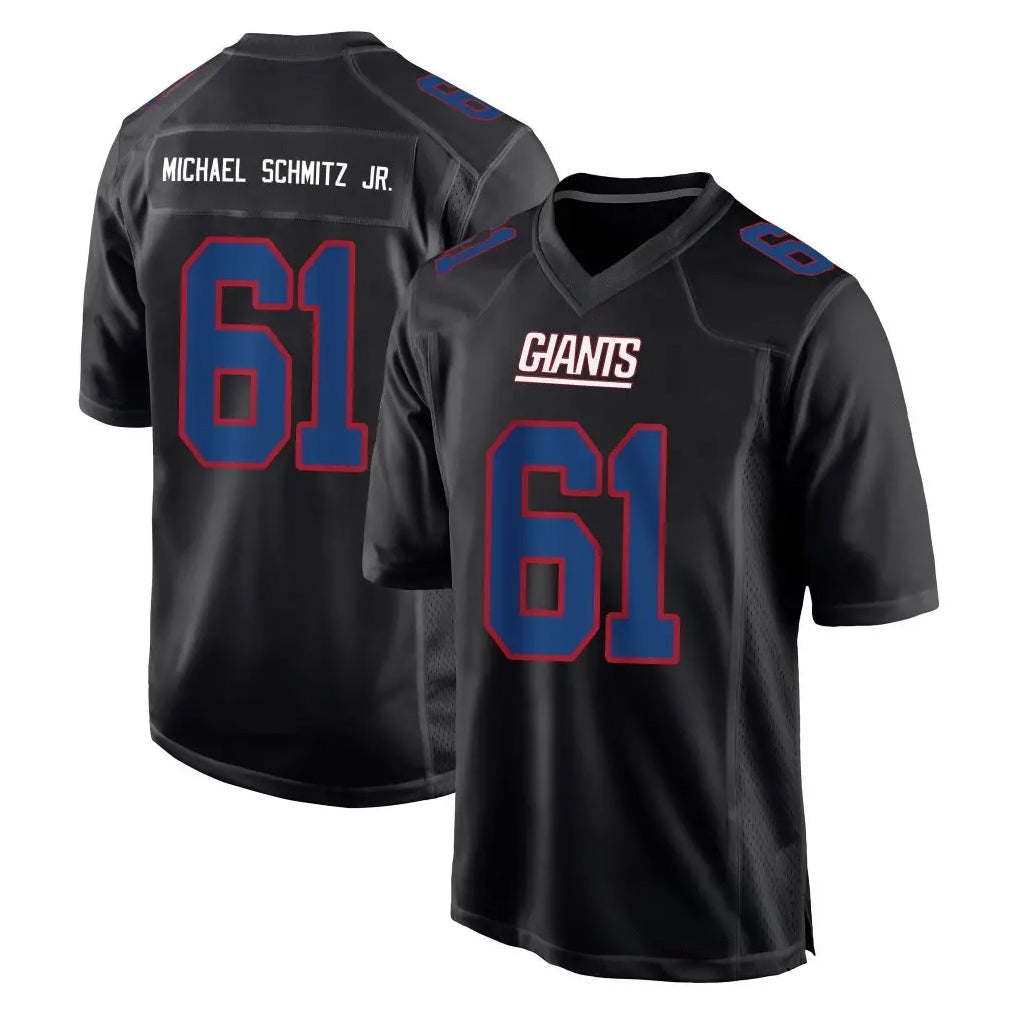 Vanessashop NY.Giants #61 John Michael Schmitz Jr. Player Carbon Fashion Limited Home Game Stitched Jerseys