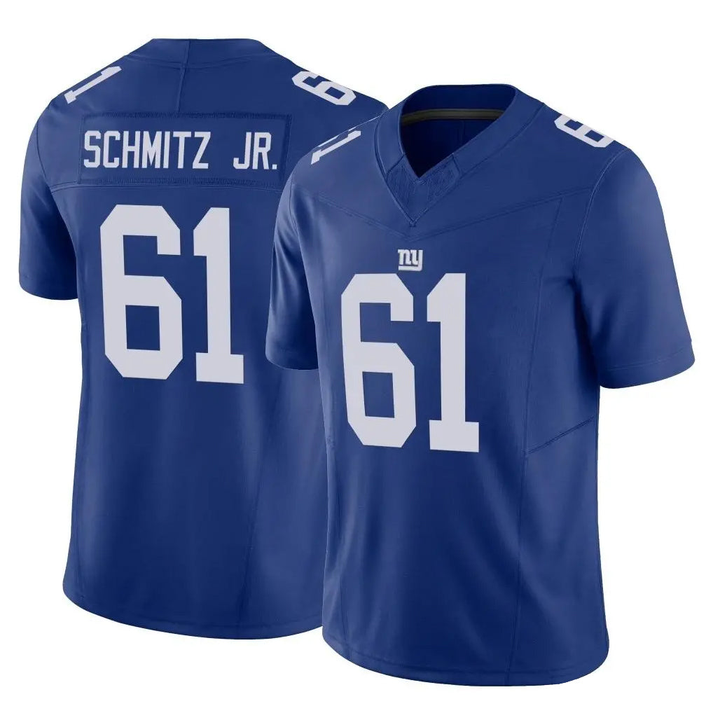 Vanessashop NY.Giants #61 John Michael Schmitz Jr. Player Royal Limited Vapor F.U.S.E. Home Game Stitched Jerseys