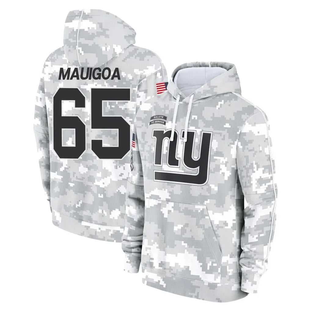 Vanessashop NY.Giants #65 Francis Mauigoa Player Arctic Camo Salute to Service Pullover Hoodies Limited Game Stitched Jerseys