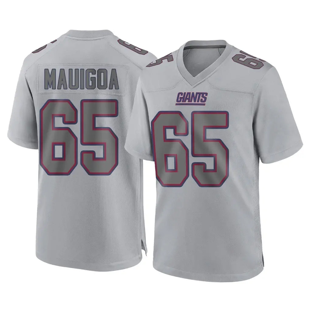 Vanessashop NY.Giants #65 Francis Mauigoa Player Gray Atmosphere Fashion Limited Game Stitched Jerseys