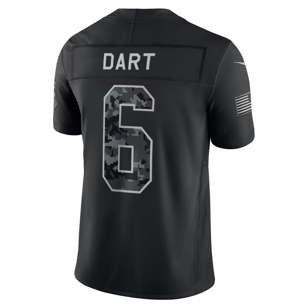 vanessashop  NY.Giants #6 Jaxson Dart Black 2026 Salute to Service Stitched Limited Jersey
