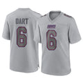 Vanessashop NY.Giants #6 Jaxson Dart Player Gray Atmosphere Fashion Limited Game Stitched Jerseys